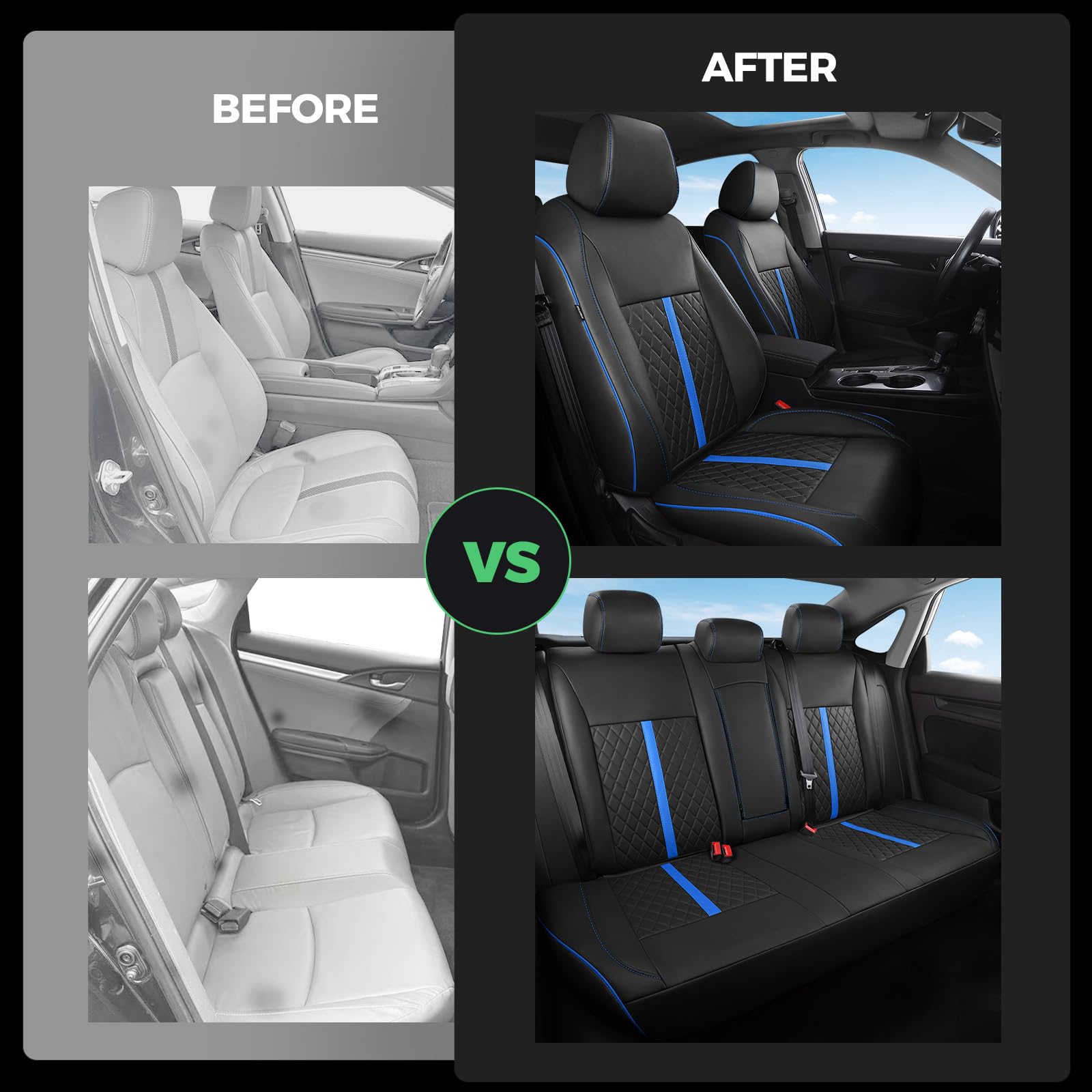 Seat Covers For Honda Civic Hatchback EX, Sport Touring, EXL