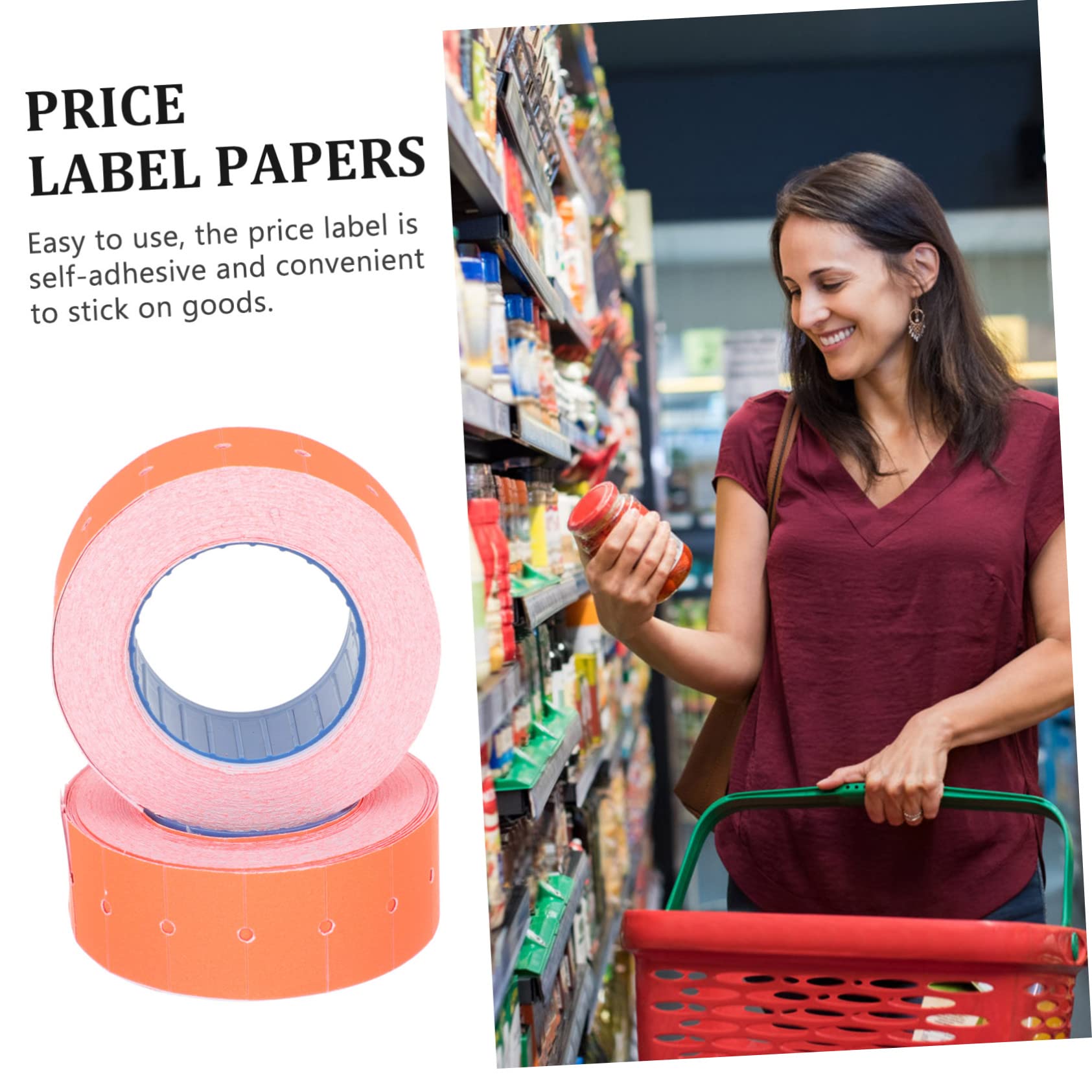 HOMSFOU Useful Label Paper for Refill Smooth Output Fast Drying Ink Self-Adhesive Label Sticker