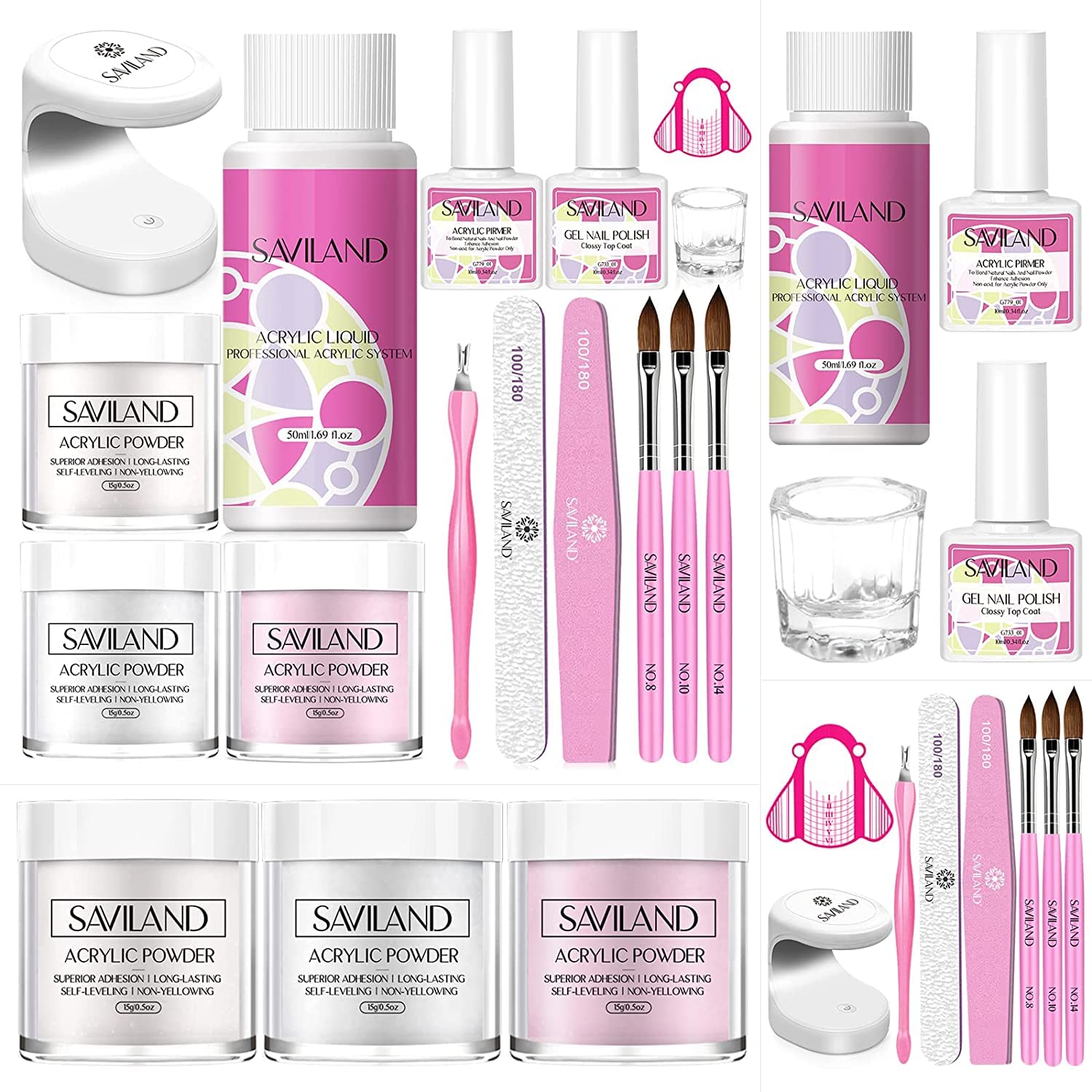 SAVILAND Acrylic Nail Kit - DIY Nail Extension Set