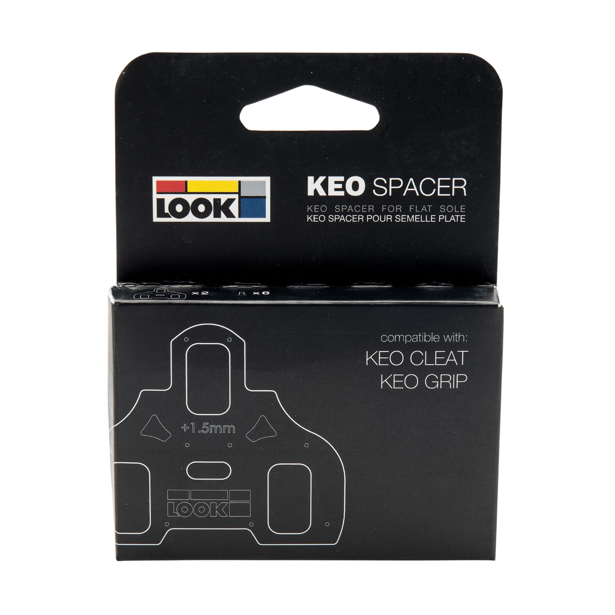 Image secondaire de LOOK Cycle - Adaptateurs KEO Spacer - Cales très Fines à Utiliser Entre la Semelle et la Cale - Évite Les Grincements - avec 2 E