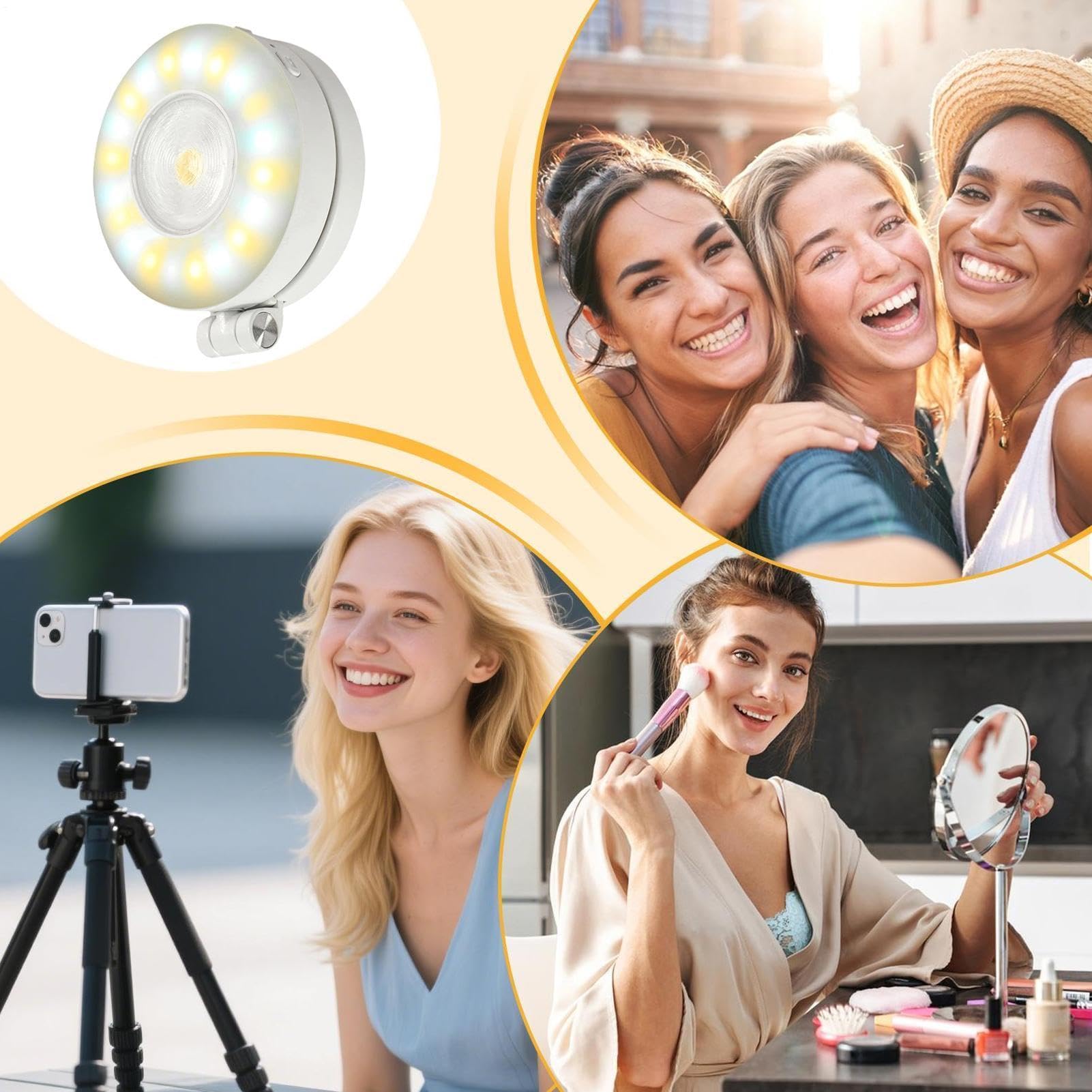 Luce magnetica per selfie, 3 livelli di luminosità