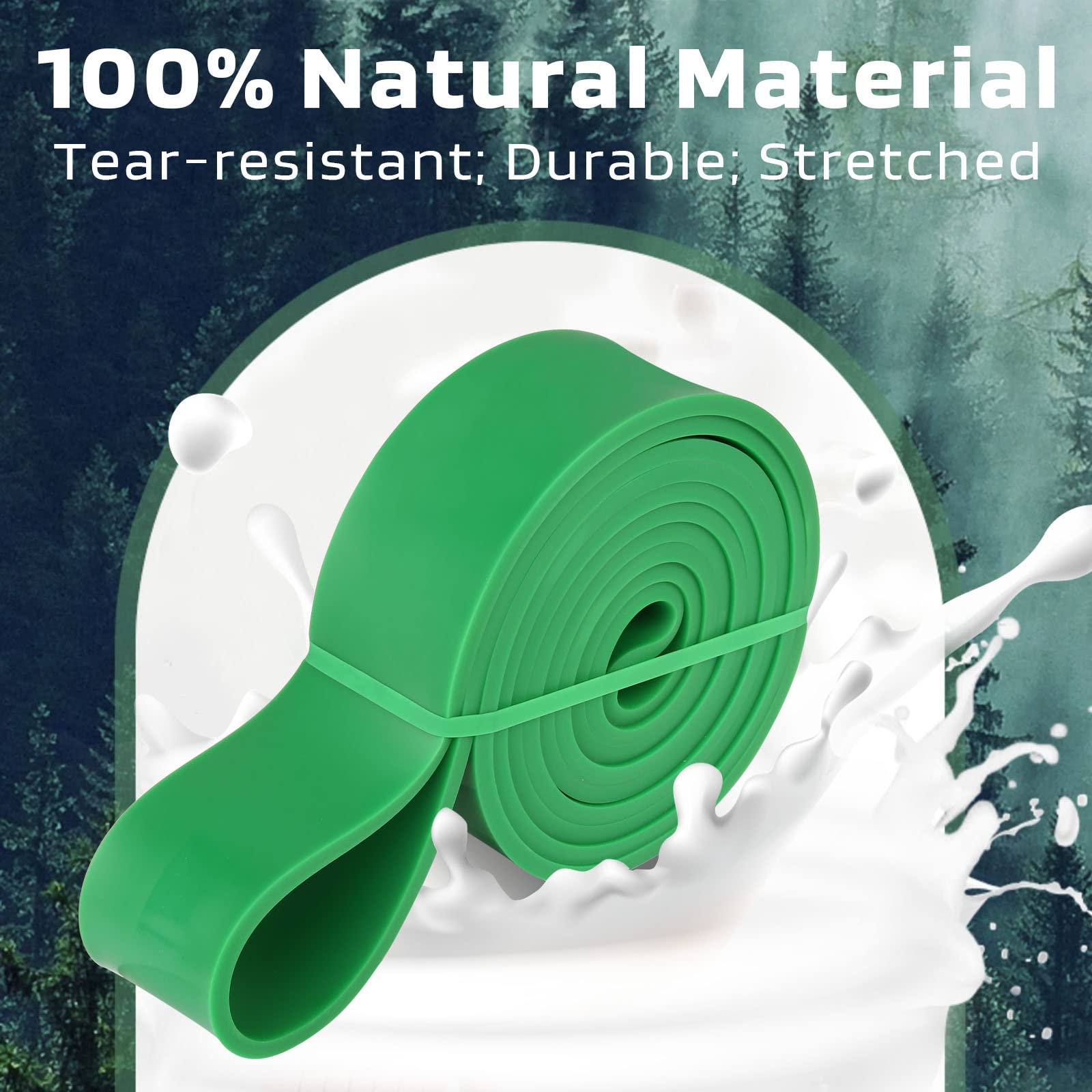 Banda de Resistencia 4 Niveles de Resistencia, Bandas Elasticas de Fitness de Látex Natural, Bandas de Ejercicios Elásticas para para Yoga, Entrenamiento de Fuerza, Pilates