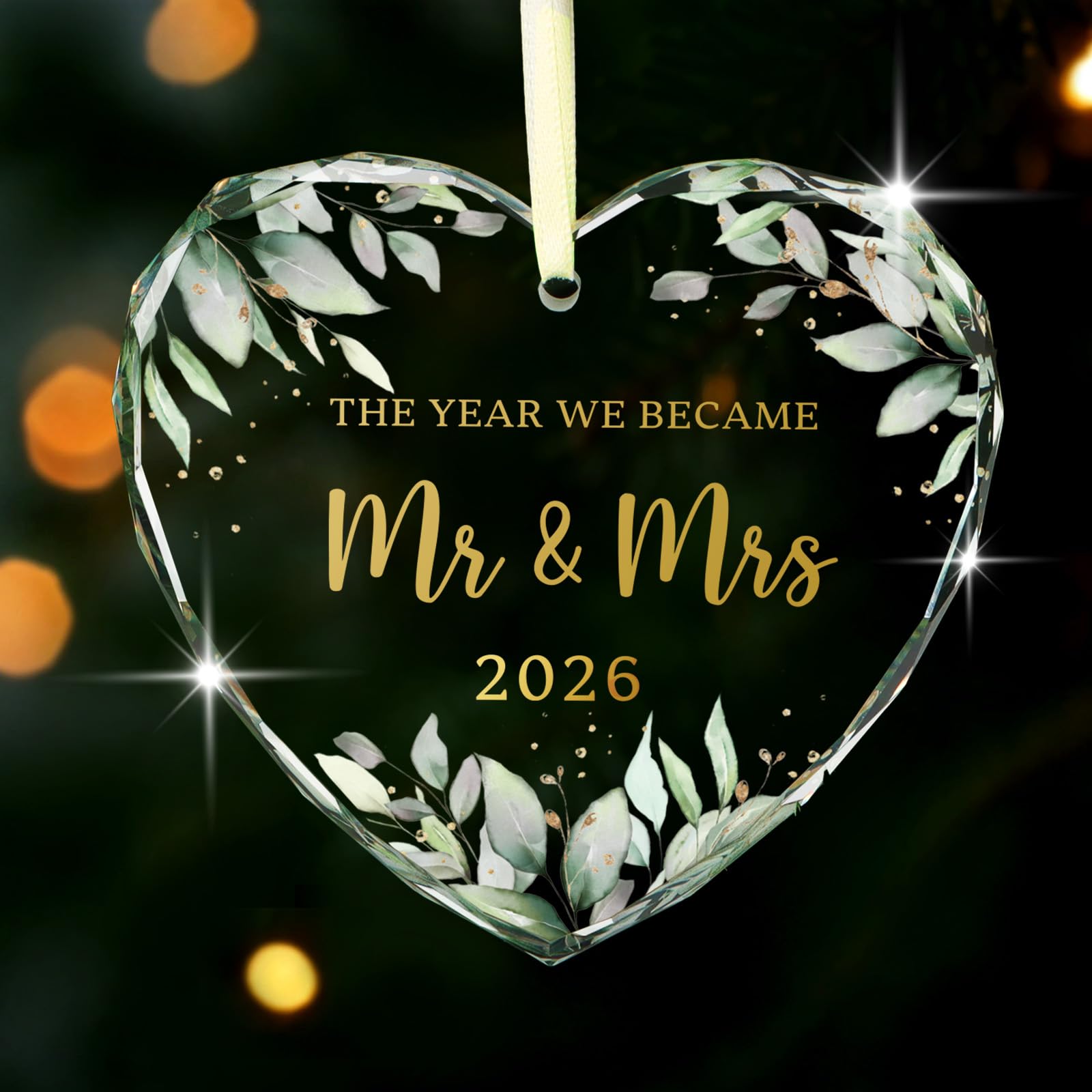 Wedding Gifts for Bride and Groom Mr and Mrs Gifts 2026 Wedding Gifts for Couple Heart Plaque The Year We Became Mr&Mrs 2026