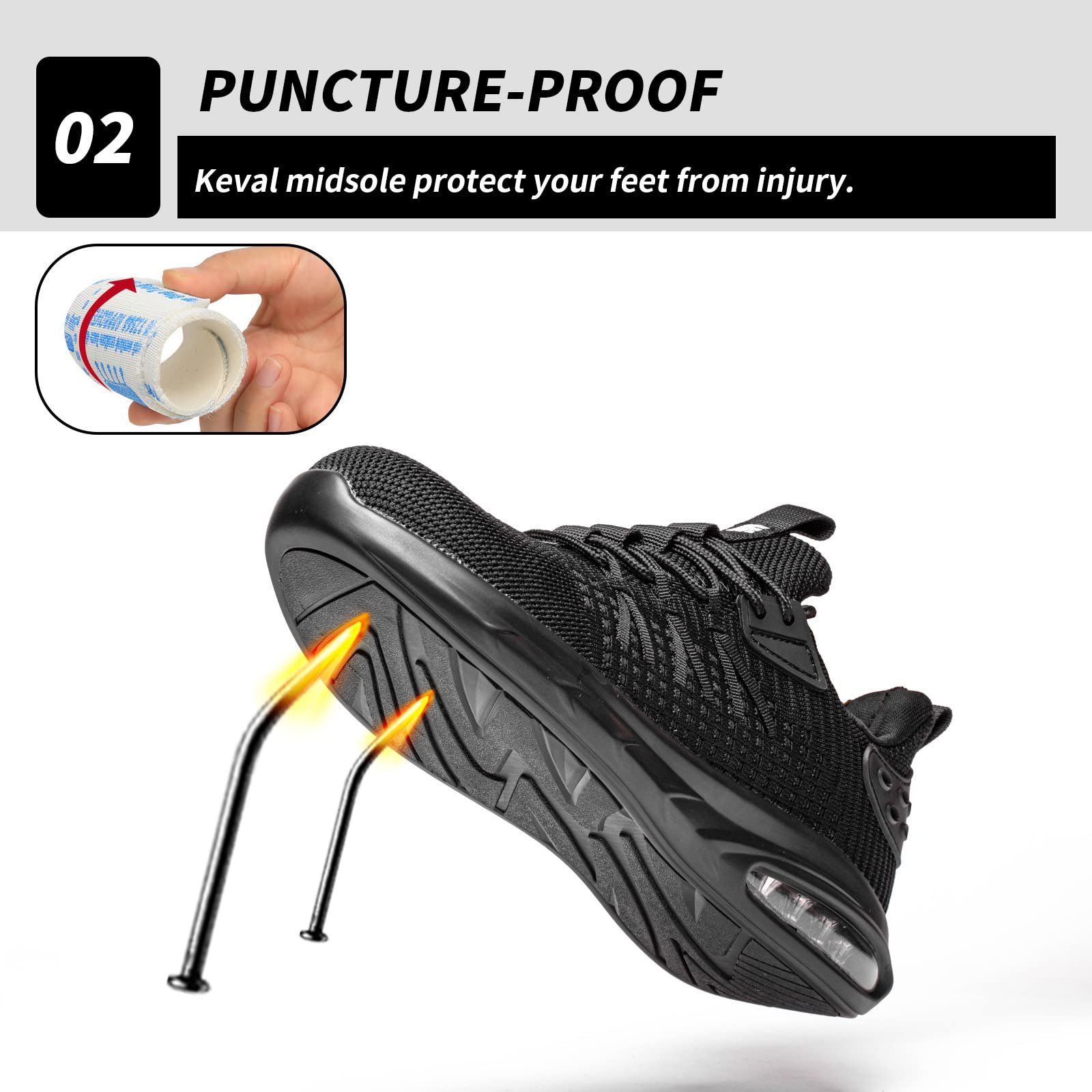Snapklik.com : Steel Toe Shoes For Men Women Lightweight Cushion ...