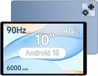 ALLDOCUBE Tablet de 10 Pulgadas Android 15, 12 (4+8) GB + 128 GB, Procesador Octa-Core, 90 Hz, Pantalla IPS 1280x800, 6000 mAh, GPS/4G LTE/SIM+WIFI6, Azul