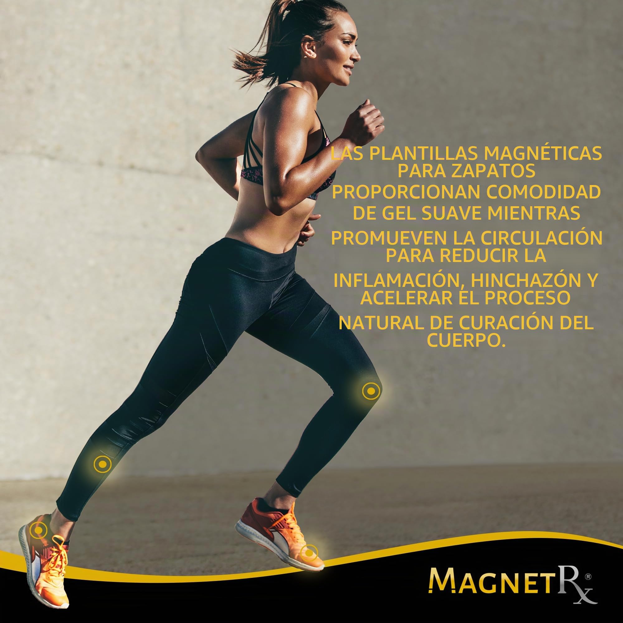 MagnetRX Insertos magnéticos para zapatos – Inserciones magnéticas eficaces para zapatos con imanes de pie – Plantillas magnéticas de gel cómodas para hombres (hombres: US 7-12 / EU 41-46)