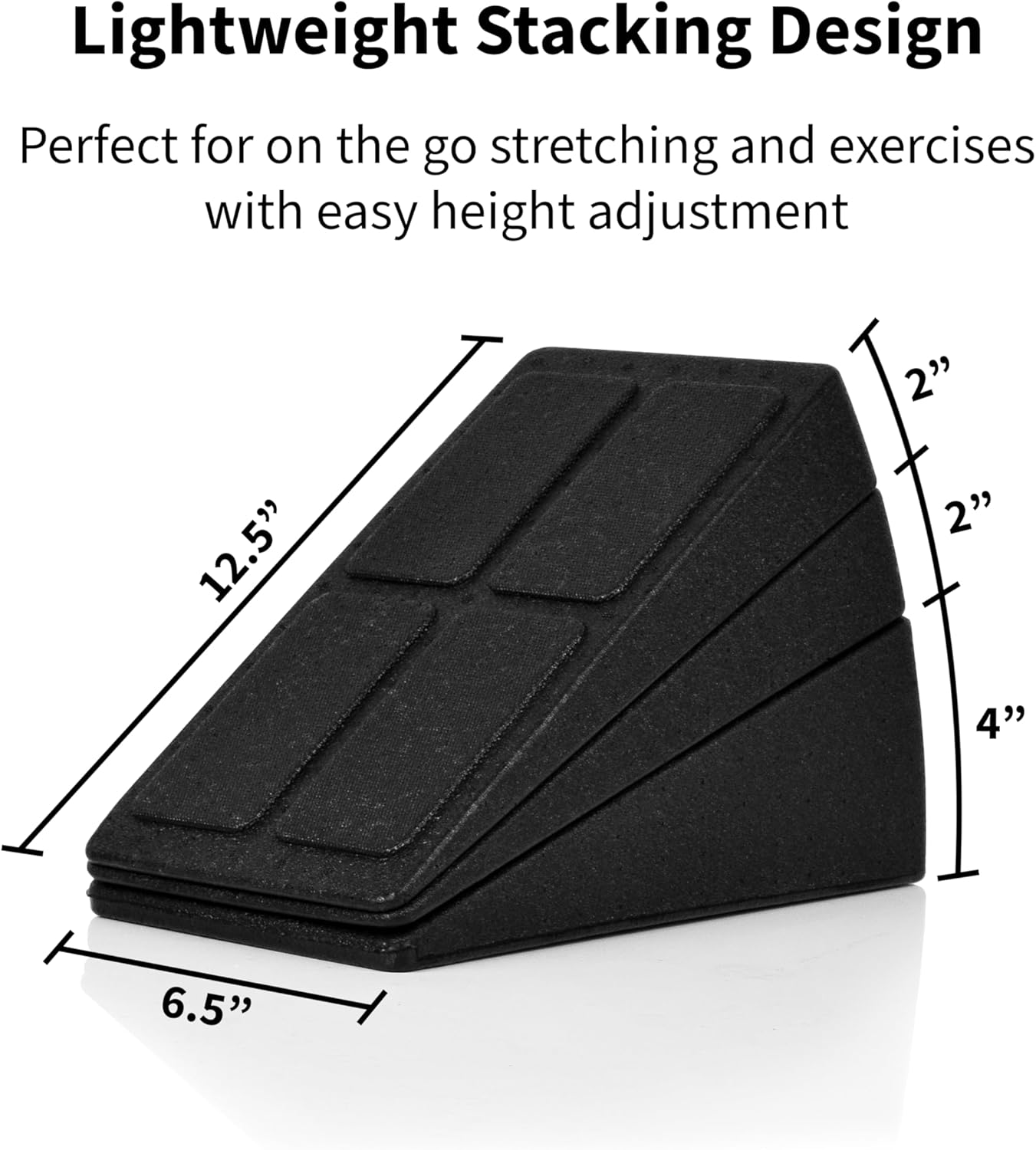 Slant Board Squat Wedges, 3 Piece Adjustable Lightweight Stackable Foam Exercise Incline Stretcher for Calf Lifts, Yoga, and Mobility Slant Board Squat Wedges, 3 Piece Adjustable Lightweight Stackable Foam Exercise Incline Stretcher for Calf Lifts, Yoga, and Mobility