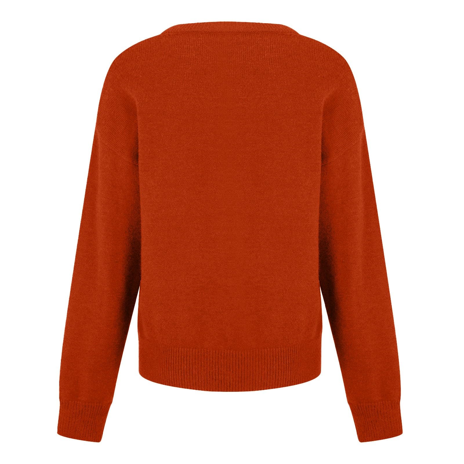 Cashmere Sweaters for Women Long Sleeve V Neck Basic Tunic Tops Warm Winter Pullover Fall Fashion Clothes 2025