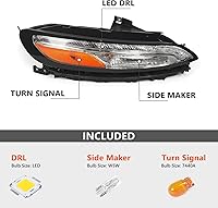 Vista 3 de FIONE Luz diurna DRL para Jeep Cherokee 2014 2015 2016 2017 2018 LED luces intermitentes antiniebla par lado conductor y pasajero