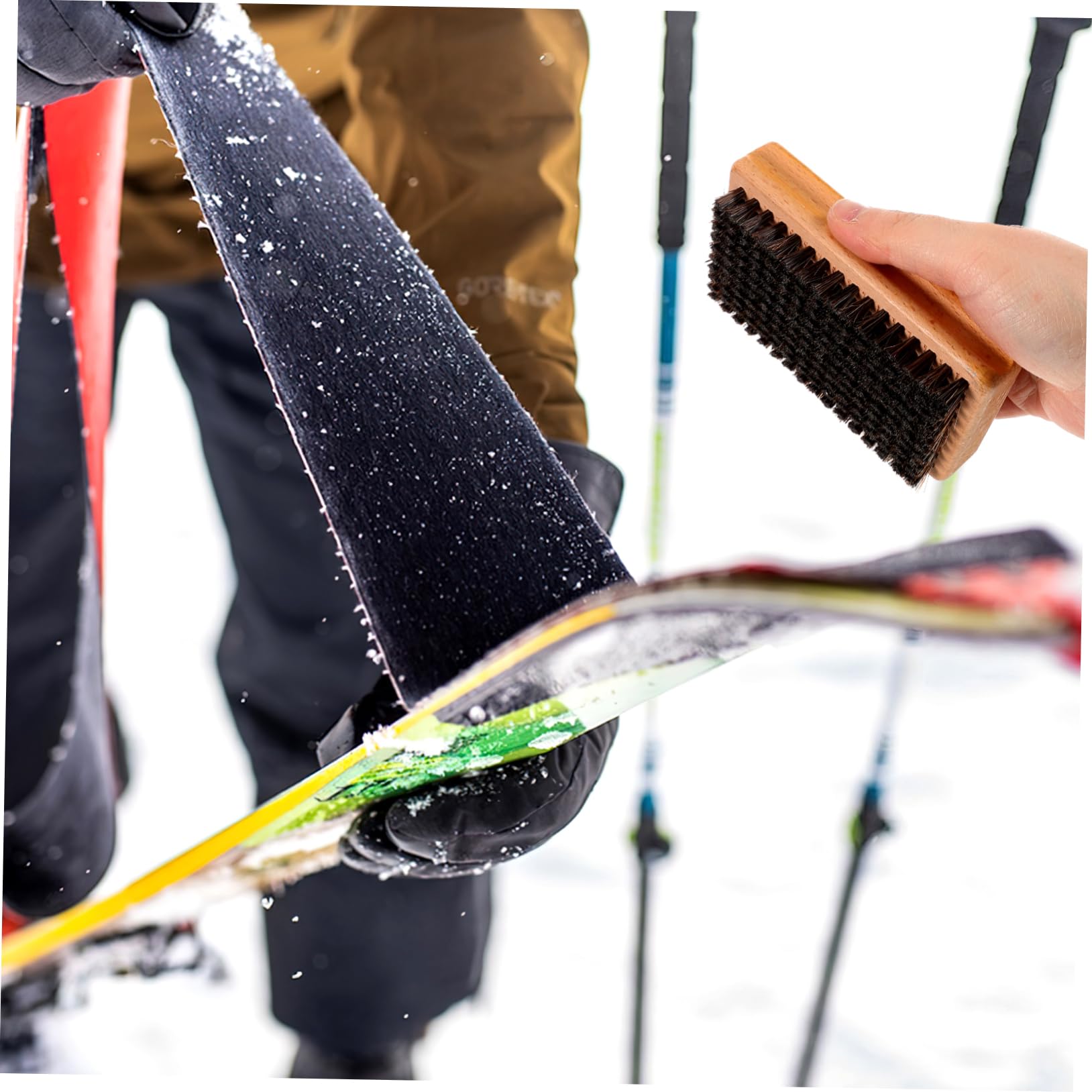 Toyvian 3pièces Lot de Brosses pour Skis Brosses De Nettoyage Et Polissage Matériel De Fartage pour Ski Et Snowboard