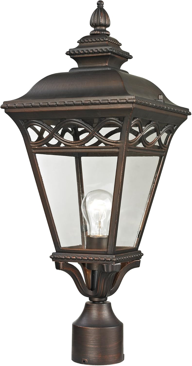 Cornerstone Lighting 8511EP/70 Mendham 1 Light Exterior Post Lantern, Hazelnut Bronze