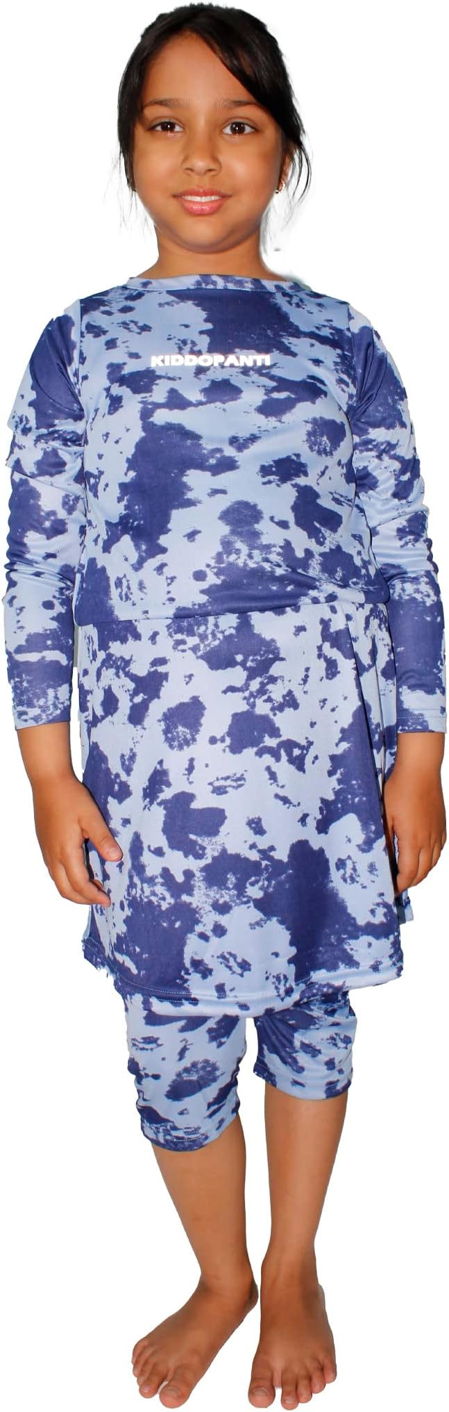 KiddoPanti Girl One Piece Full Sleeve with Jammer Swim Dress