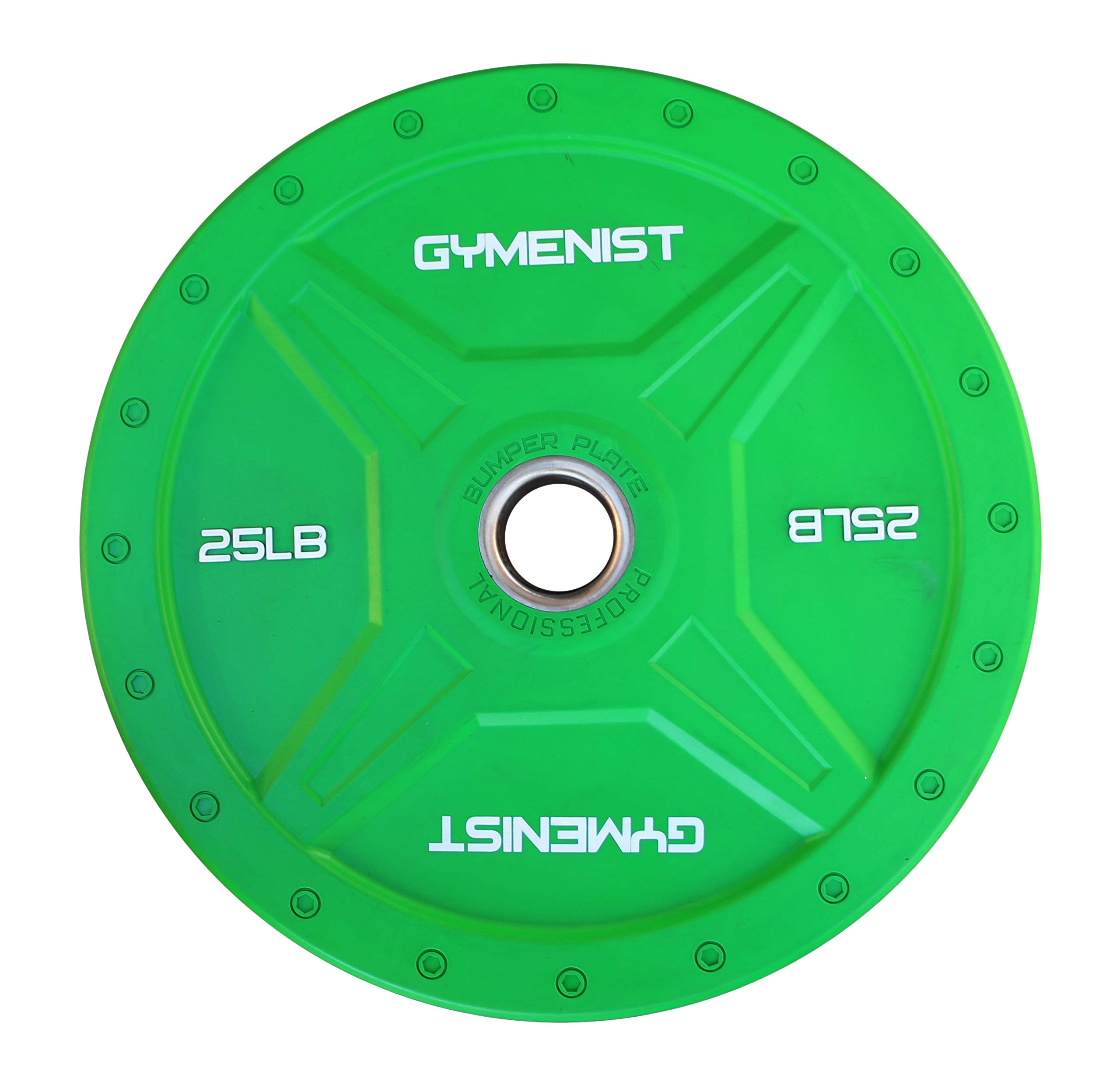 GYMENIST Bumper Plates is Made for 2 Inch Olympic Bars, Available from 10 LB up to 55 LB Black Or Multi Color Premium Commercial Gym