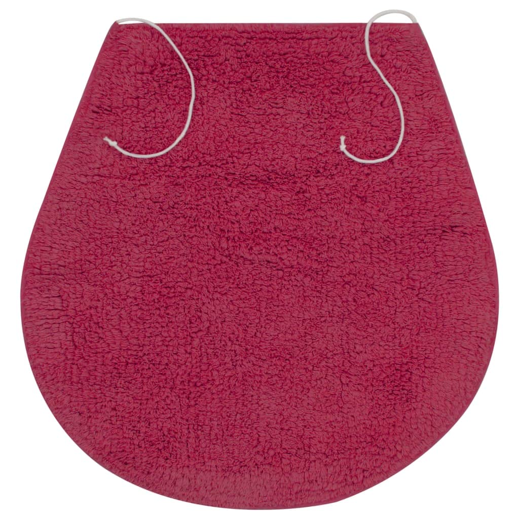 Furniture Select - Juego de alfombrillas de baño (3 piezas, tela fucsia)