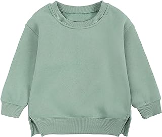 Baby Pullover Knit Sweater Solid Color Oversized Crewneck Warm Sweatshrit Toddler Infant Baby Girl Boy Fall Winter Tops Y28