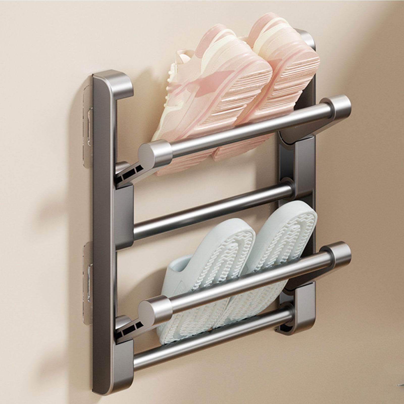Wandmontiertes Schuhregal, Faltbar, Vielseitig Einsetzbar, Platzsparend, Ideal für Küche, Wohnmobil, Schlafzimmer, Flur Oder Tür