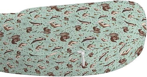 Miniatura 4 de Almohada de cuello de nutrias marinas en forma de U para viajes en avión, automóvil, oficina, siesta
