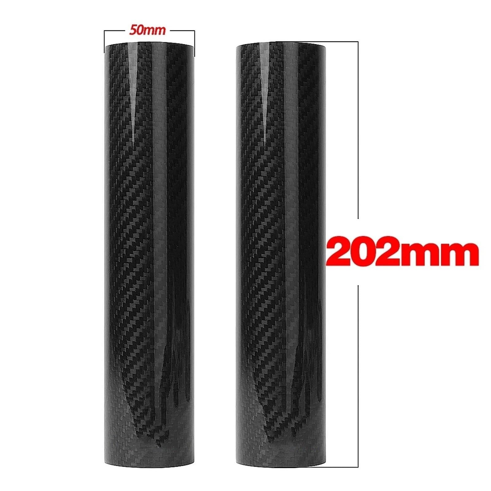 Protector Horquilla Moto Protector de Horquilla Delantera de Fibra de Carbono, Compatible con KTM, Kawasaki y Suzuki, Piezas universales de Motocross.(202MM)