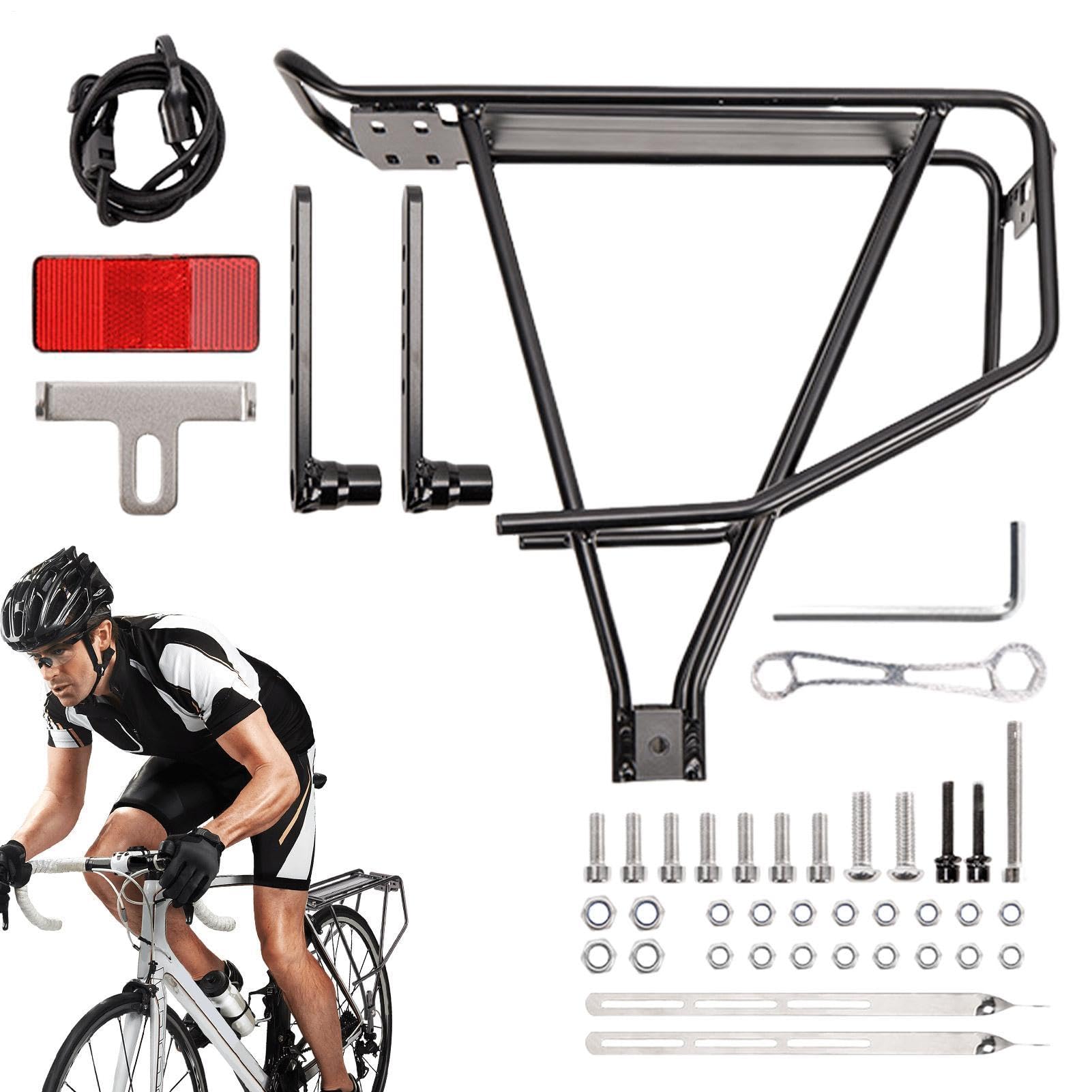 Fahrrad-Rückenträger,Fahrrad-Hinterradträger,Fahrrad-Hinterradträger Aus Aluminiumlegierung - Fahrrad-Gepäckträger, Fahrradzubehör Für Gepäck, Fracht, Kleidung