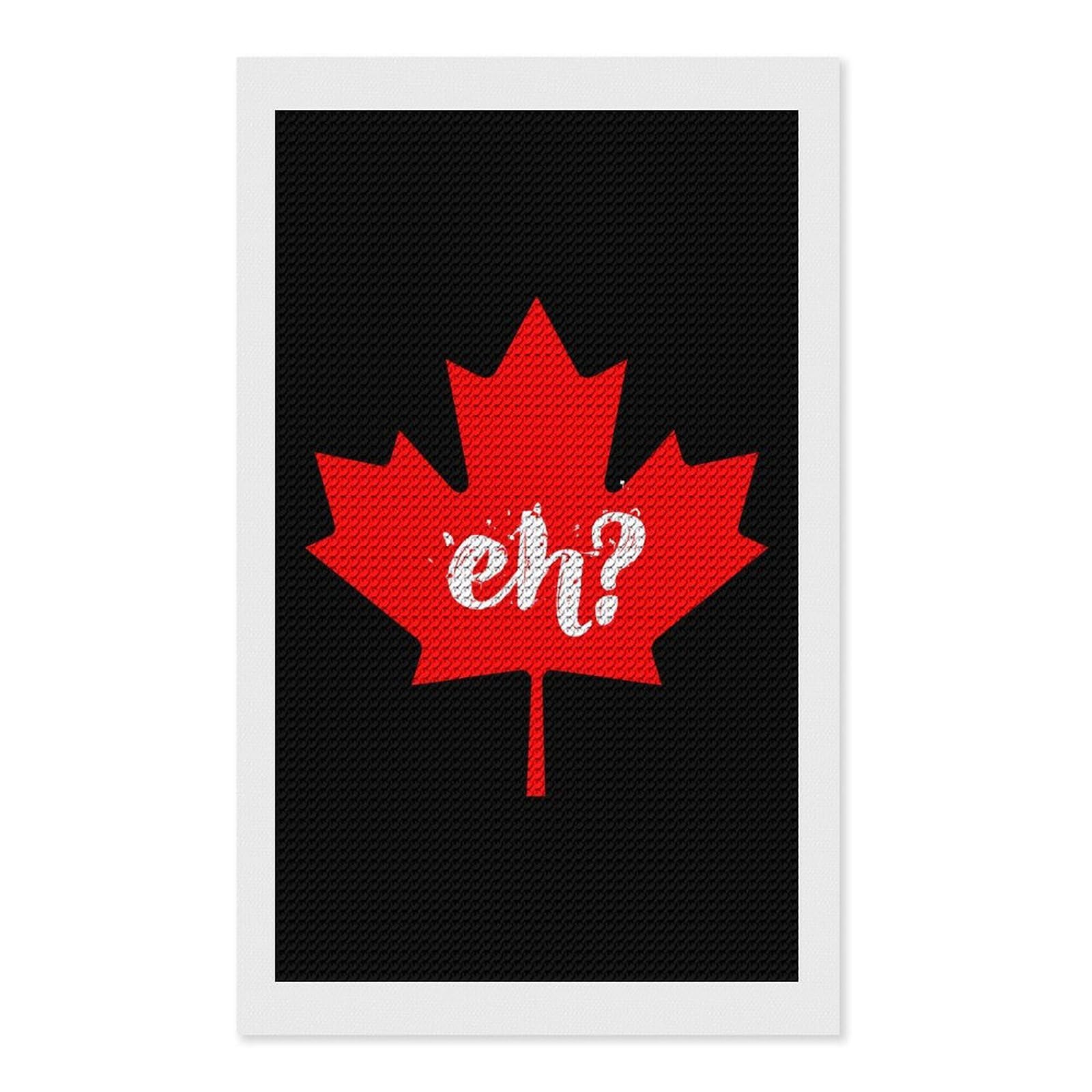 Nclqvjxzkhw Style Eh Canada Maple Diamond Art Painting For Adult Round Diamonds Pictures Arts Crafts Home Wall Decor 12"X20"