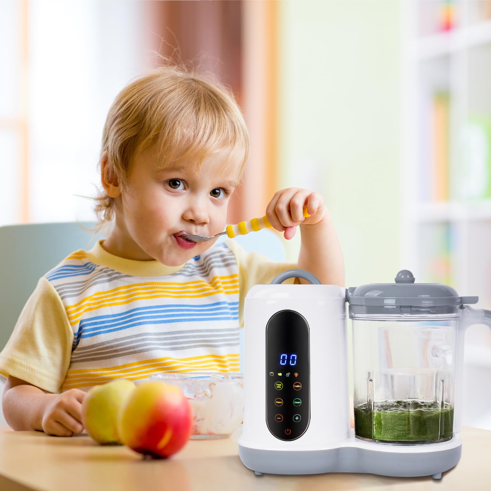 Robot Bébé 4 en 1 Mixeur-Cuiseur, Cuisson Vapeur, Diversification alimentaire Multifonctions, Robot Cuiseur Mixeur Bébé