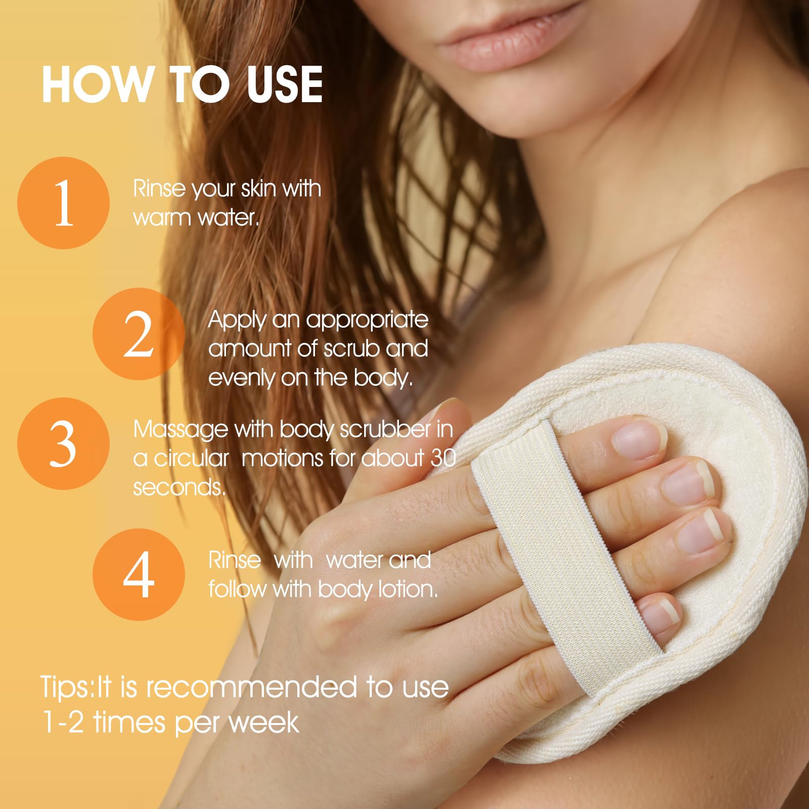 Body Scrub,Turmeric Exfoliating Body Scrub, with Coconut Oil & Vitamin C, Bikini Area Exfoliator Gently Exfoliate Body Hand and Foot Scrub, Moisturized Skin for Women and Men, 11.28oz/320g