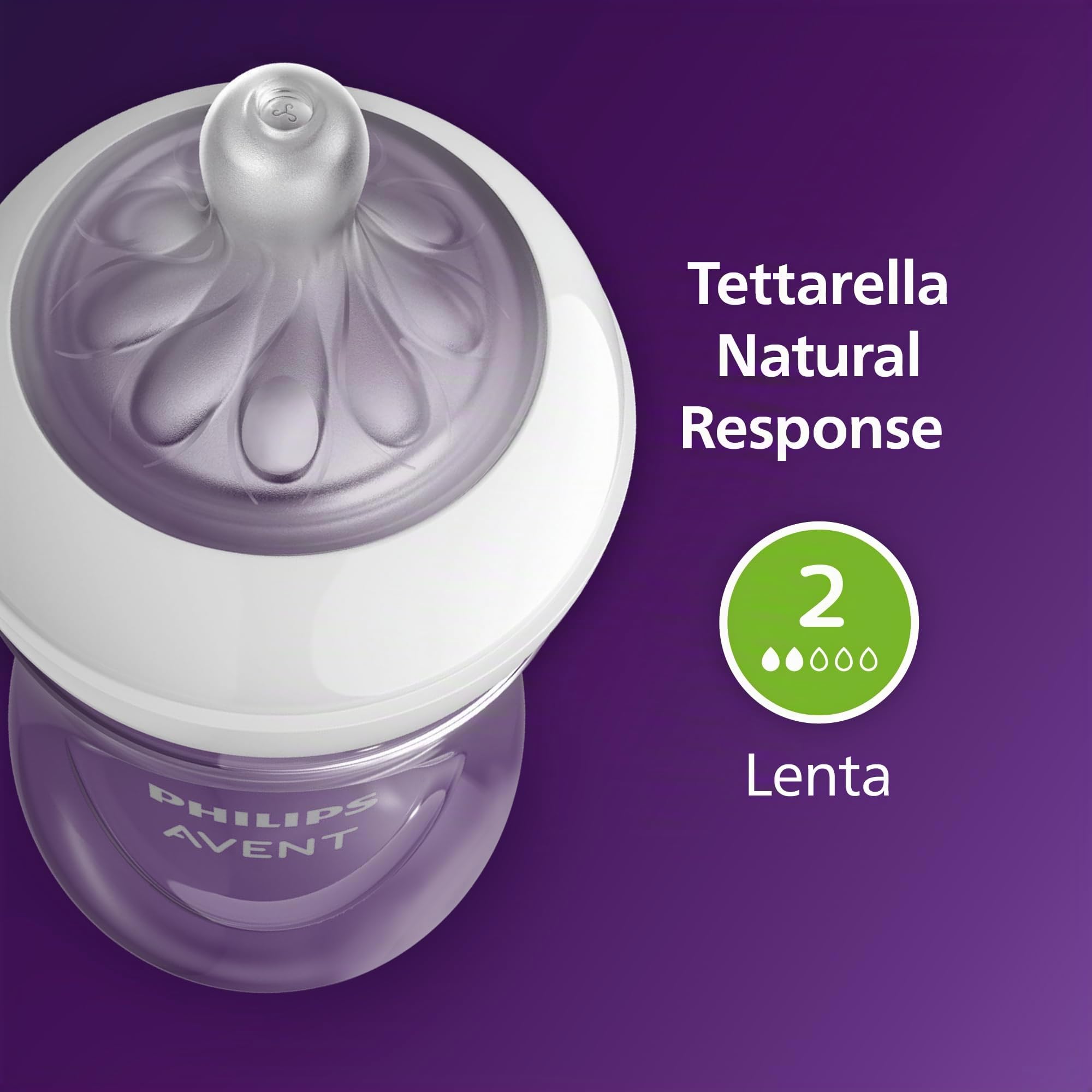 Philips Avent Biberon Natural Response - Biberon da 125 ml per neonati e bambini di pochi mesi, senza BPA (modello SCY900/01)