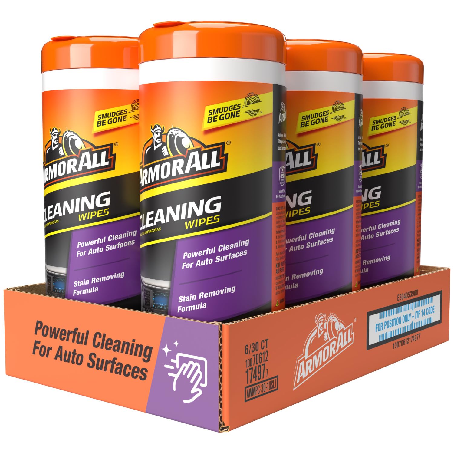 Armor All 17497C 30 Count Cleaning Wipes (25Ct + 20%)