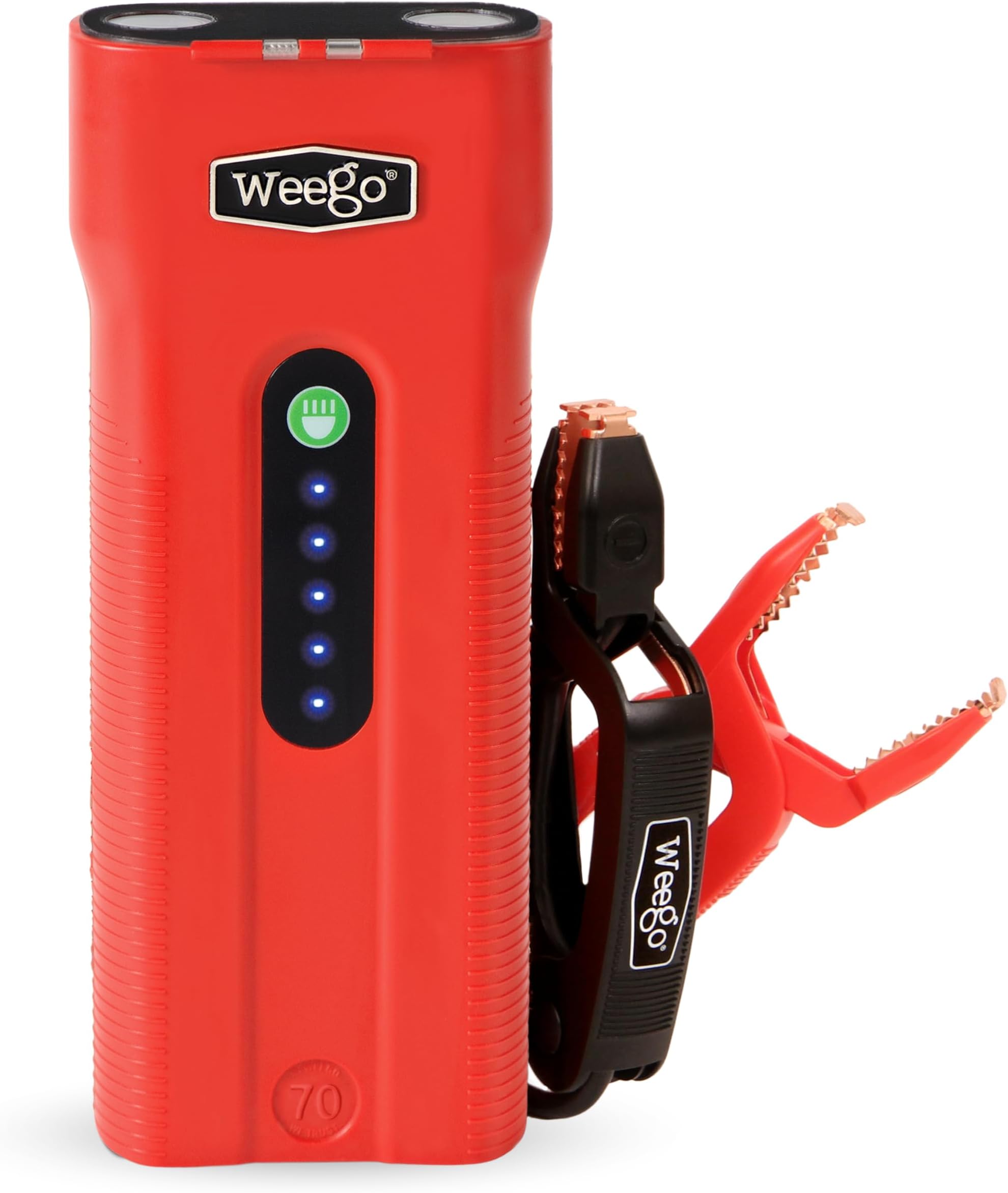 70: 2500A Self-Use 12V Lithium Car Battery Jump Starter - USA-Engineered Safe Replacement for Jumper Cables - Boat & Car Jumper Starter Portable for All Gas and 5L Diesel Engines (N70)