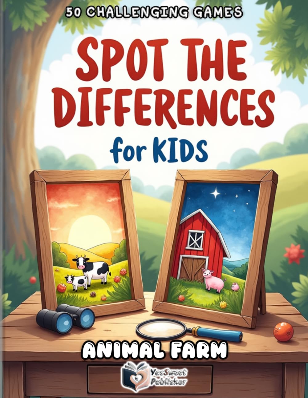 Spot the Differences for Kids – Animal Farm Adventure: 50 Fun Find the Difference Puzzles for Kids Ages 4-8 | Farm Animals Puzzle Activity Book (Spot the Differences Adventure Series)
