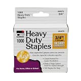 Charles Leonard Staples, Heavy Duty, 3/4 Inches Leg Length, Carbon Steel, Silver, 1000/Box (84075) – view 1