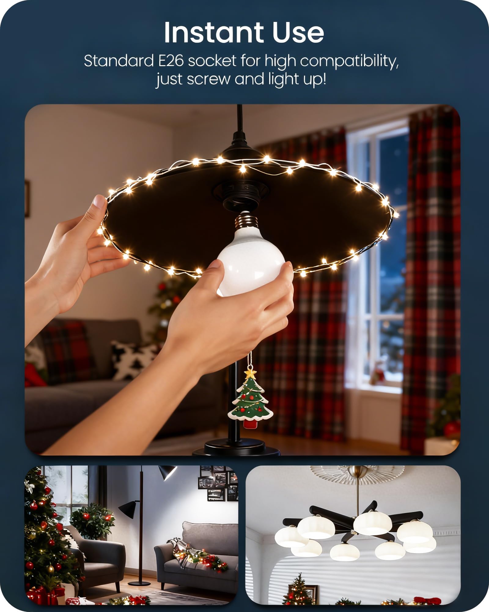 6-Pack G25 LED Vanity Light Bulbs 5W 60W Equivalent 5000K Cool White 450LM CRI90 Non-Dimmable Globe Bulb for — view 9