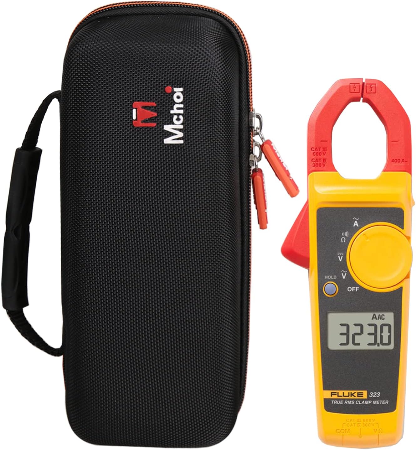 Mchoi Hard Carrying Case Fits for Fluke 323/324/325 Clamp Multimeter AC-DC TRMS, Case Only