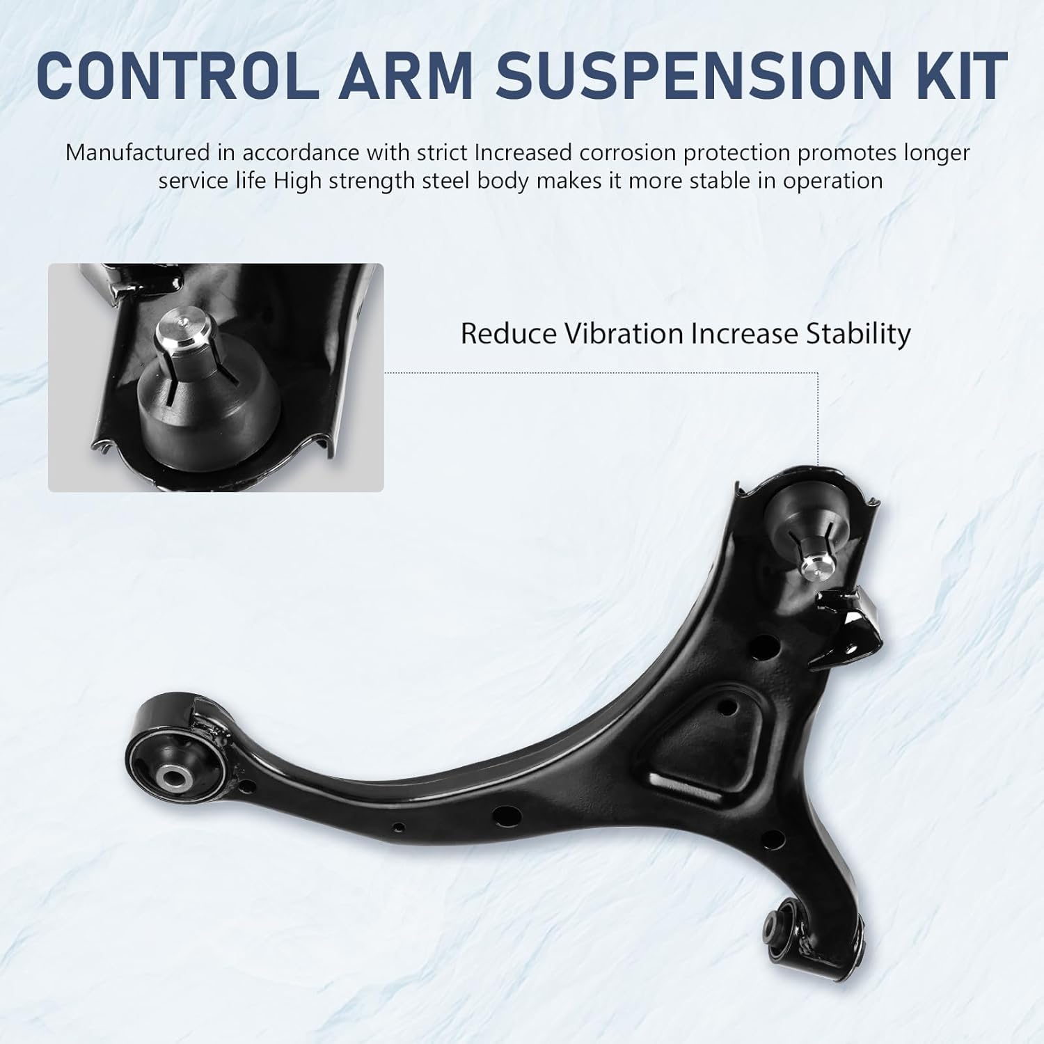 Front Lower Right Left Control Arm and Ball Joint Assembly Fit for Hyundai Santa Fe 2010-2012 10 11 12 Kia Sorento 2011-2013 11 12 13 MS90153 MS90152-2pc Set