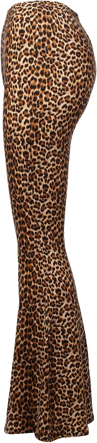 SSOULM Made in USA High Waisted Flare Pants - Stretchy Bell Bottom Leggings, Plus Size