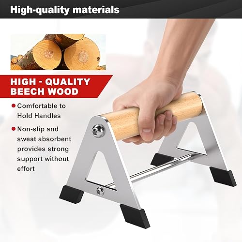 Miniatura 4 de Push Up Bar - Heavy-Duty Stainless Steel Pushup Stands with Non-Slip Base, 660LB Capacity, Portable Home Gym Equipment for Strength Training & Floor