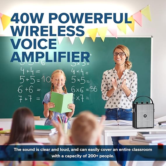 Bluetooth 5.3 Voice Amplifier with Wireless Microphone Headset S98