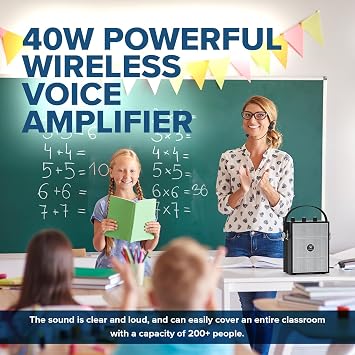 Bluetooth 5.3 Voice Amplifier with Wireless Microphone Headset S98