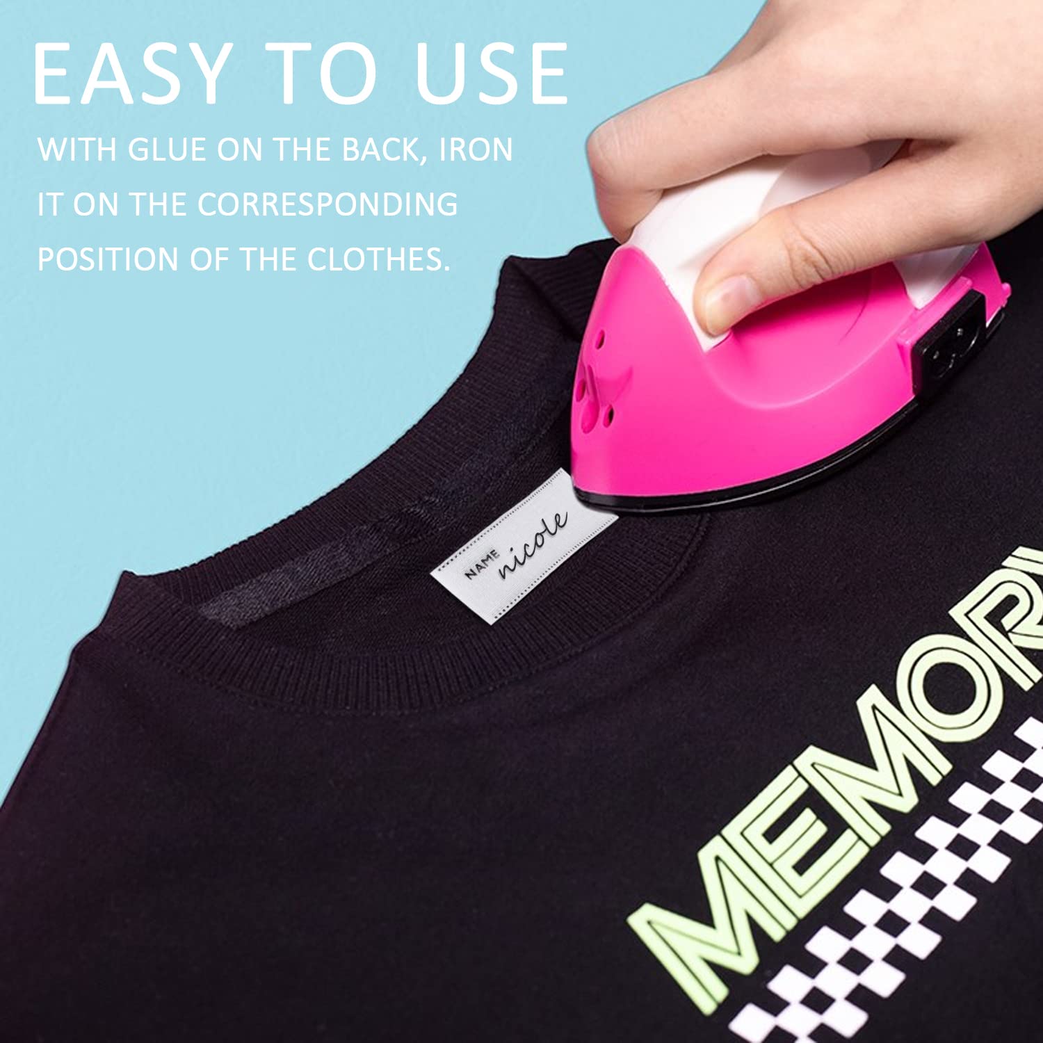 Etiquetas De Nombre Para Planchar, 100 Unidades Color | Envío Gratis