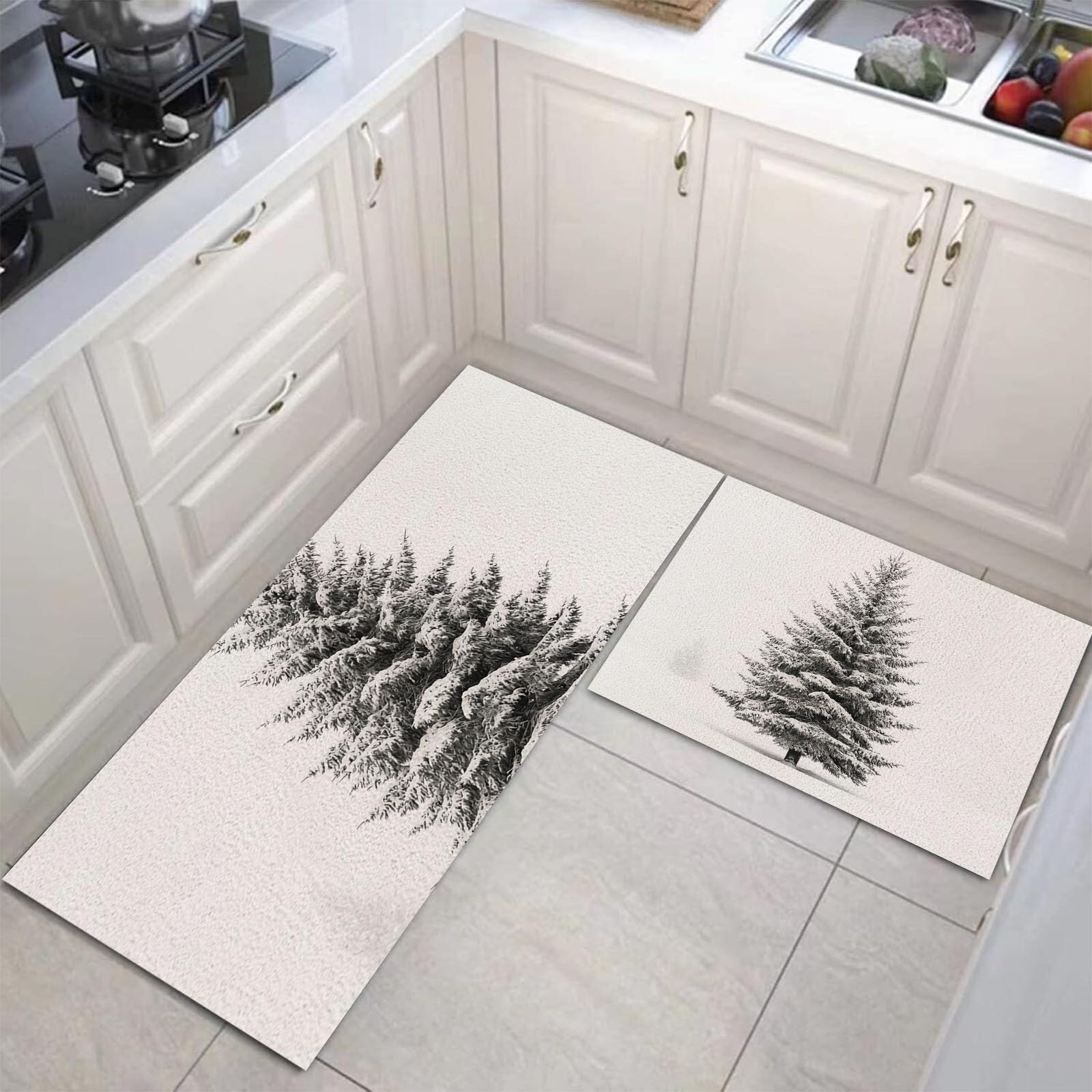Alfombras de cocina lavables 40x60 y 40x120cm con base antideslizante de arte natural