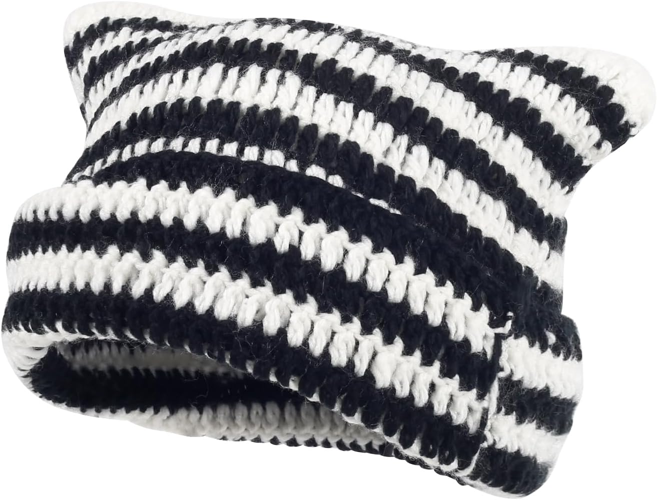 kozinuy2k Crochet Hats for Women Cat Beanie Vintage Beanies Women Fox Hat Grunge Accessories Slouchy Beanies for Women