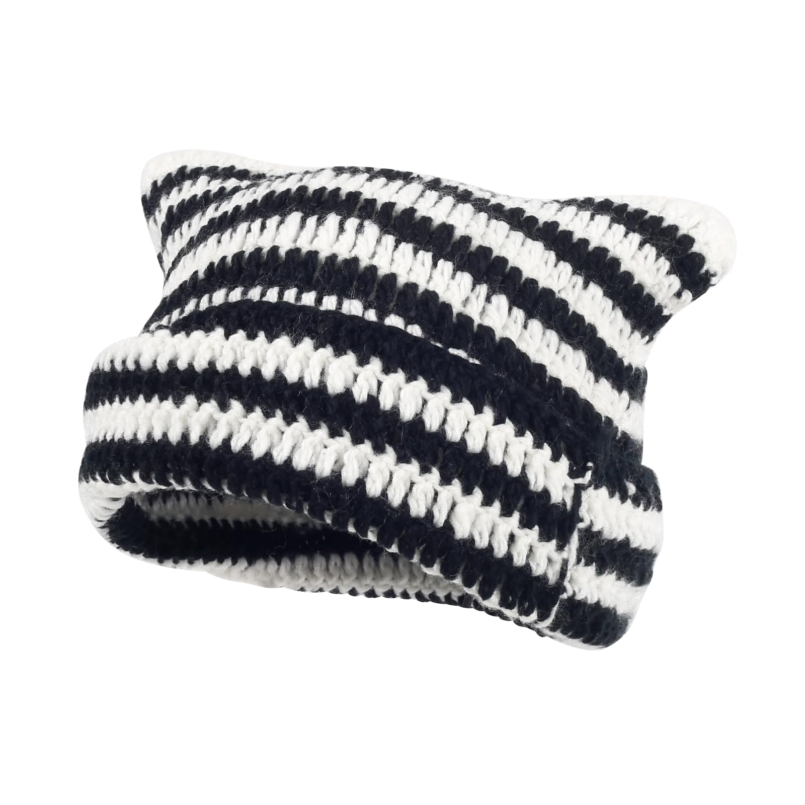 kozinuy2k Crochet Hats for Women Cat Beanie Vintage Beanies Women Fox Hat Grunge Accessories Slouchy Beanies for Women