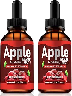 (2 Pack) Apple Drops Max, Official AppleDrops Liquid Formula - Naturally Supports Healthy Circulation, Stable Levels and Energizes The Body, Official Apple Detox Gotas Review (60 Servings)