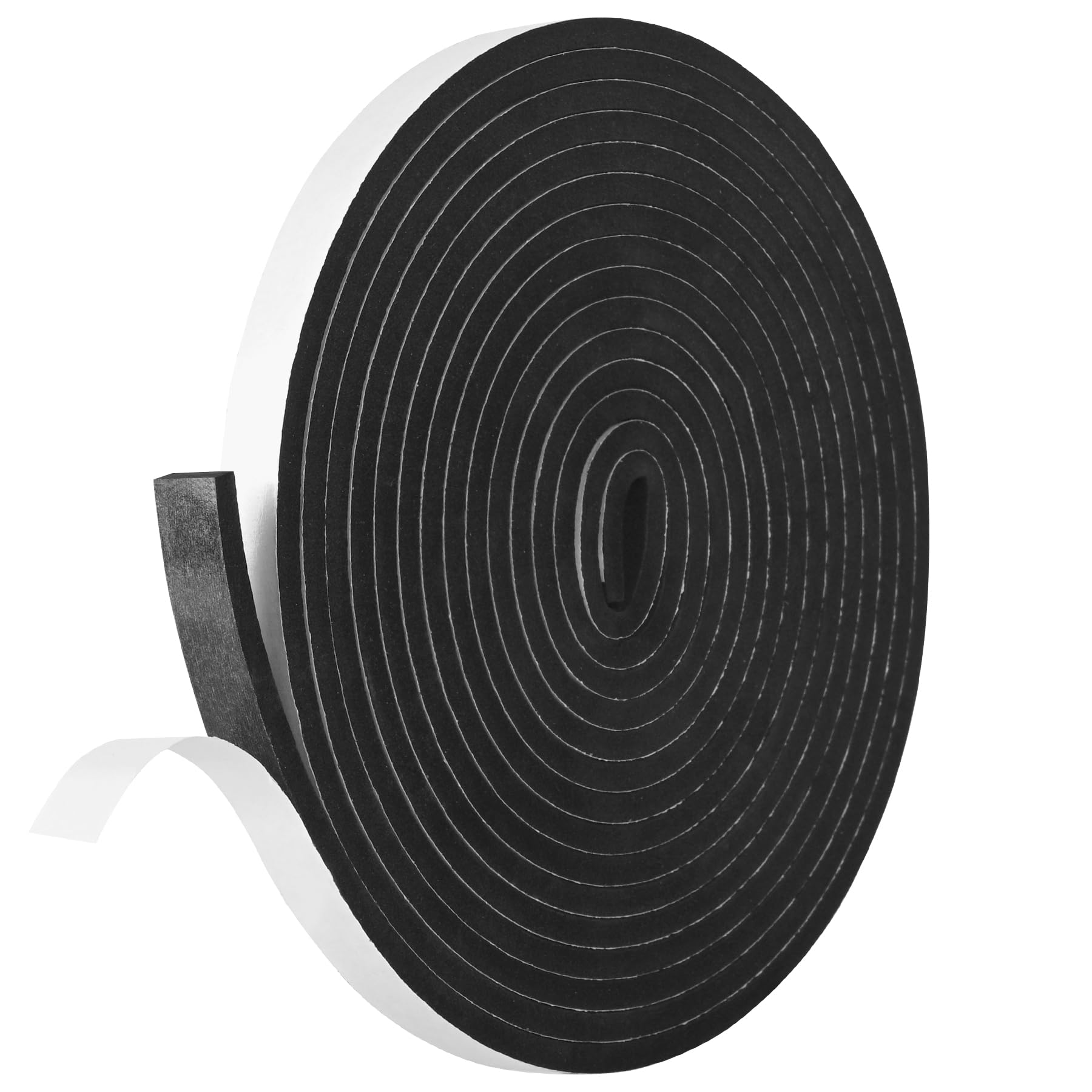 Photo 1 of Kikerike Self Adhesive Foam Tape Weatherstrip 1/2In x 1/4In x 16.5Ft High Density Foam Insulation Strips Seal Weather Stripping with Strong Adhesive for Door and Window Sound Isolation Soundproofing