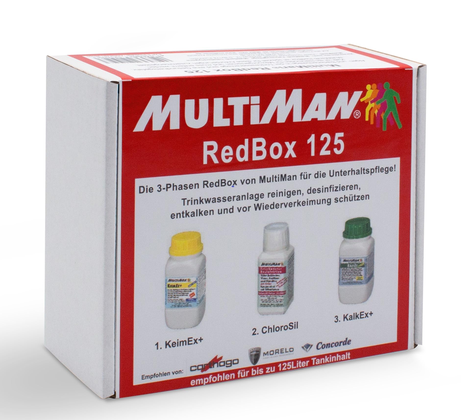 Multiman RedBox zur jährlichen Reinigung von Trinkwasseranlagen (Reinigung, Desinfektion und Entkalkung)