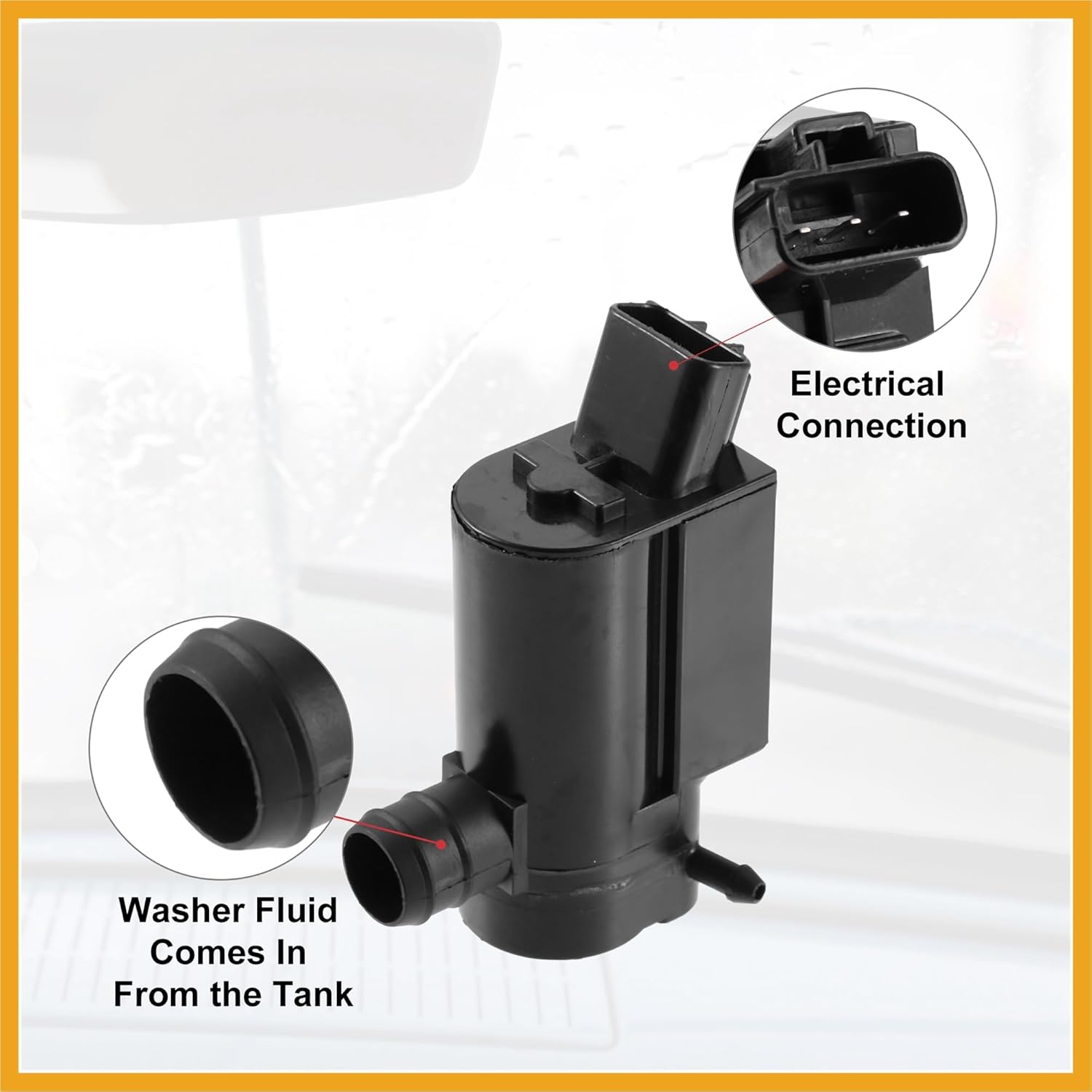 Car Windshield Washer Pump for Windscreen Washing System 85330-10290 for Toyota for Yaris 2000-2005 Replacement