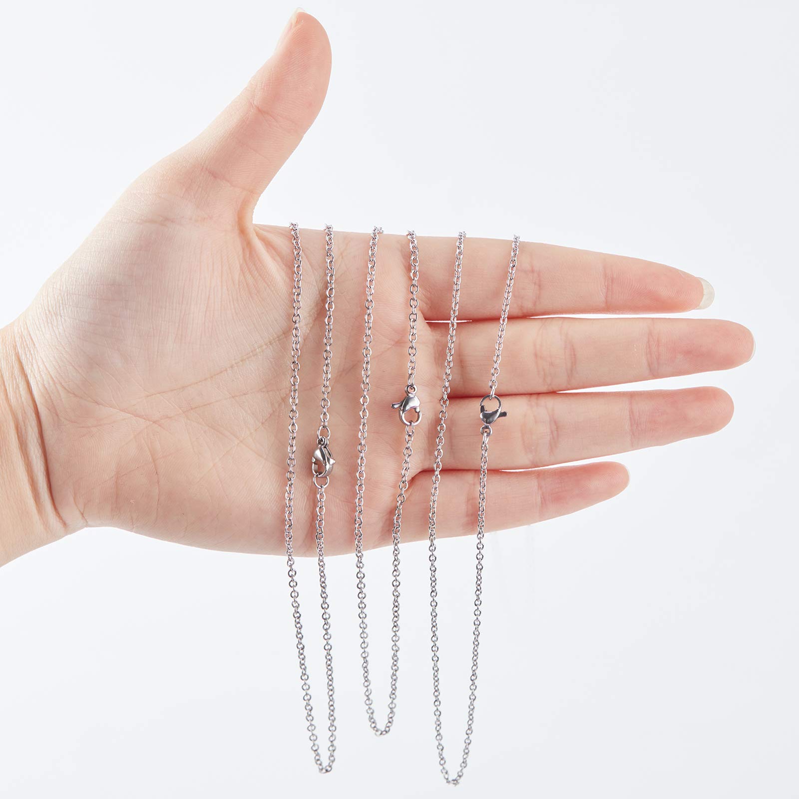 Chiusura a moschettone da 10 mm con catena e goccia CZ - Acciaio