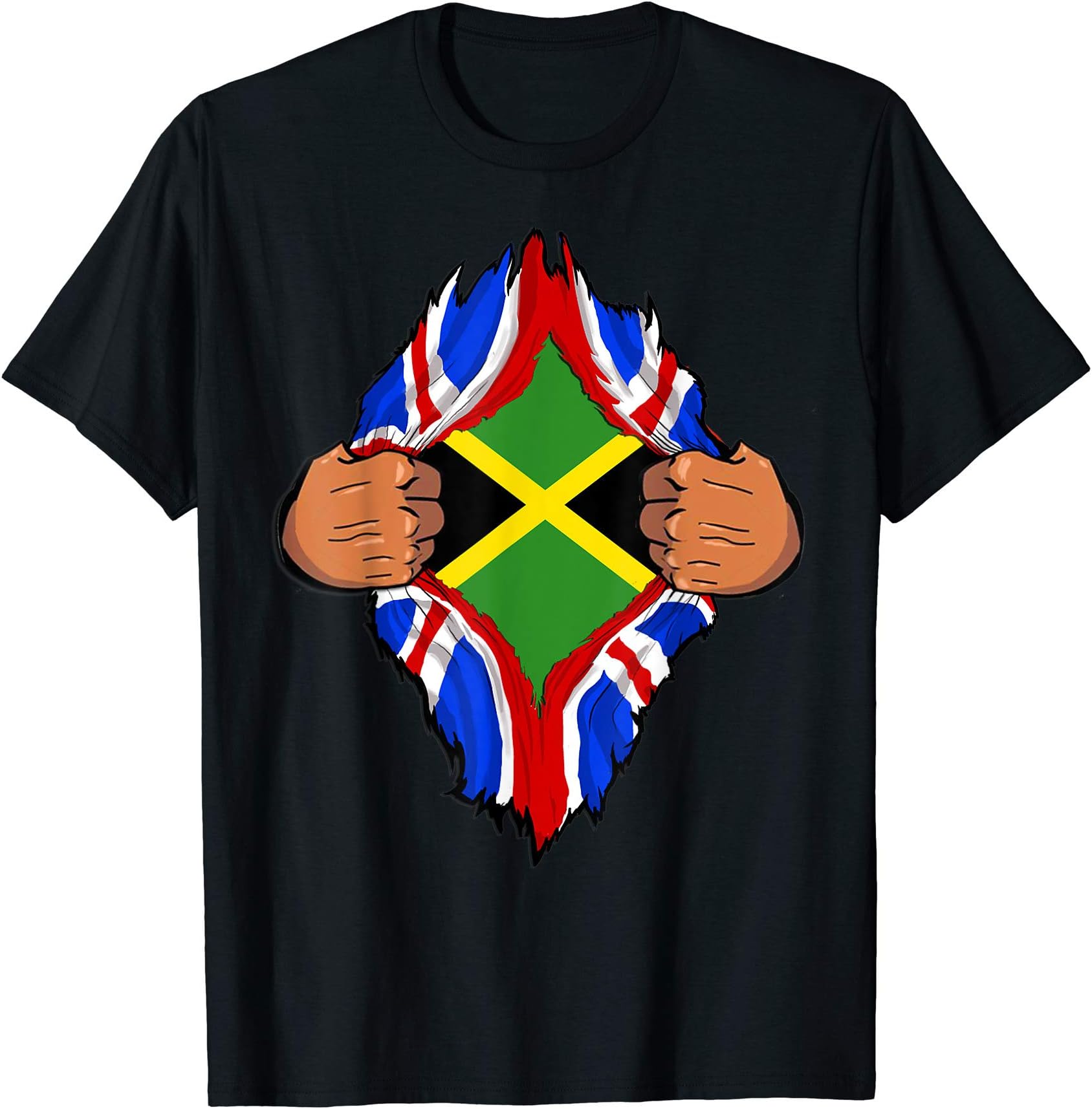 British flag jamaica flag t-shirtsjamaican Blood Inside me tshirt jamaica british flag gift T-ShirtOEKO-TEX STANDARD 100