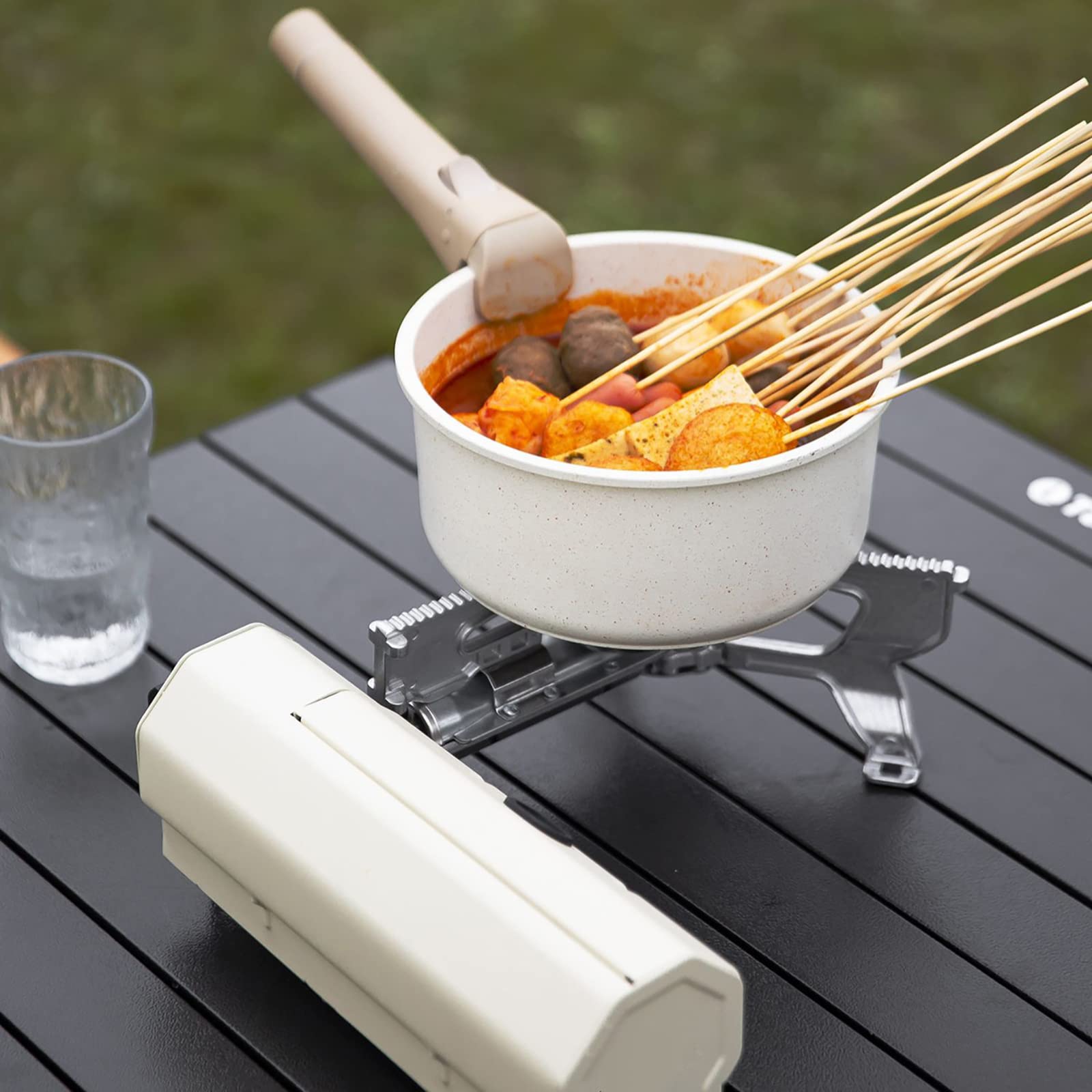2600W Camping Gaskocher Ultralight Tragbar Outdoor Kompakt Gas Herd Campingkocher Mini Gaskocher Campingkocher für Camping Wandern Picknick Trekking BBQ