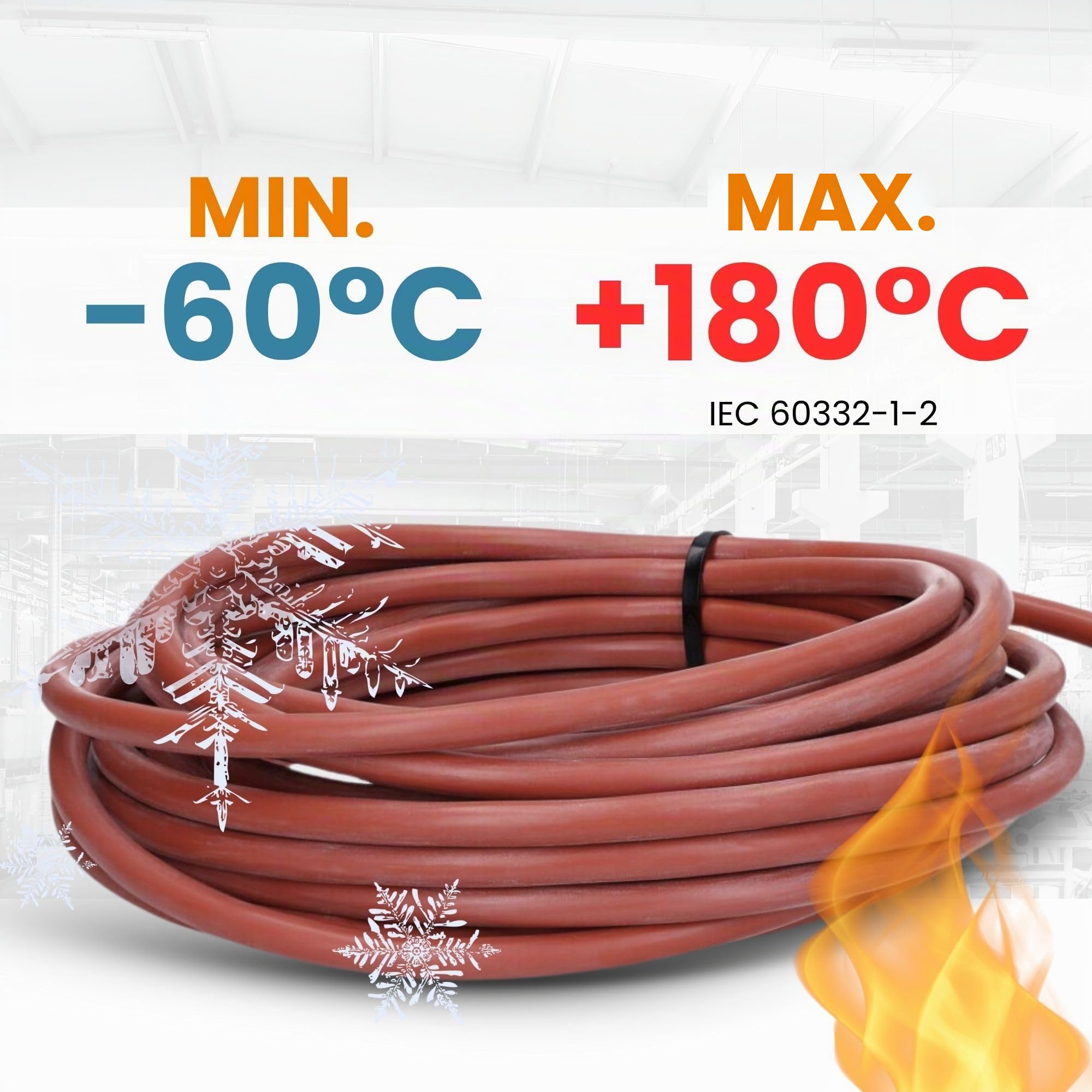 Lapp 10m Ölflex Heat 180 Silikonkabel 3G1,5 - Saunakabel 3x1,5 mm² SiHF
